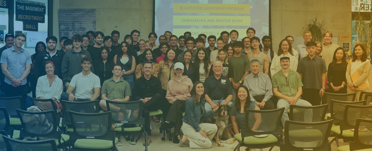 Group photo of students at The Basement